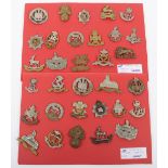 32x British Infantry Regiment Cap Badges,