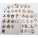 Grouping of British Army Anodised Aluminium Cap Badges