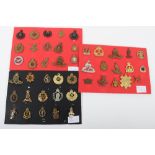 3x Cards of British Military and Colonial Badges