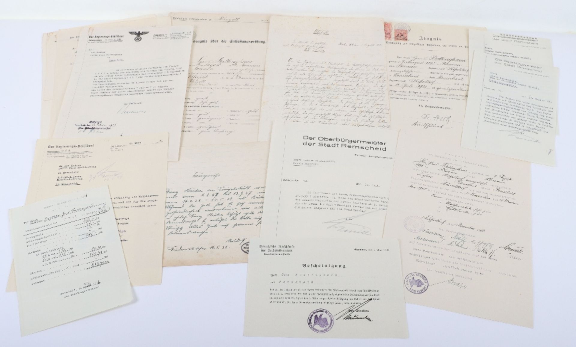 Grouping of German Military and Civilian Documents