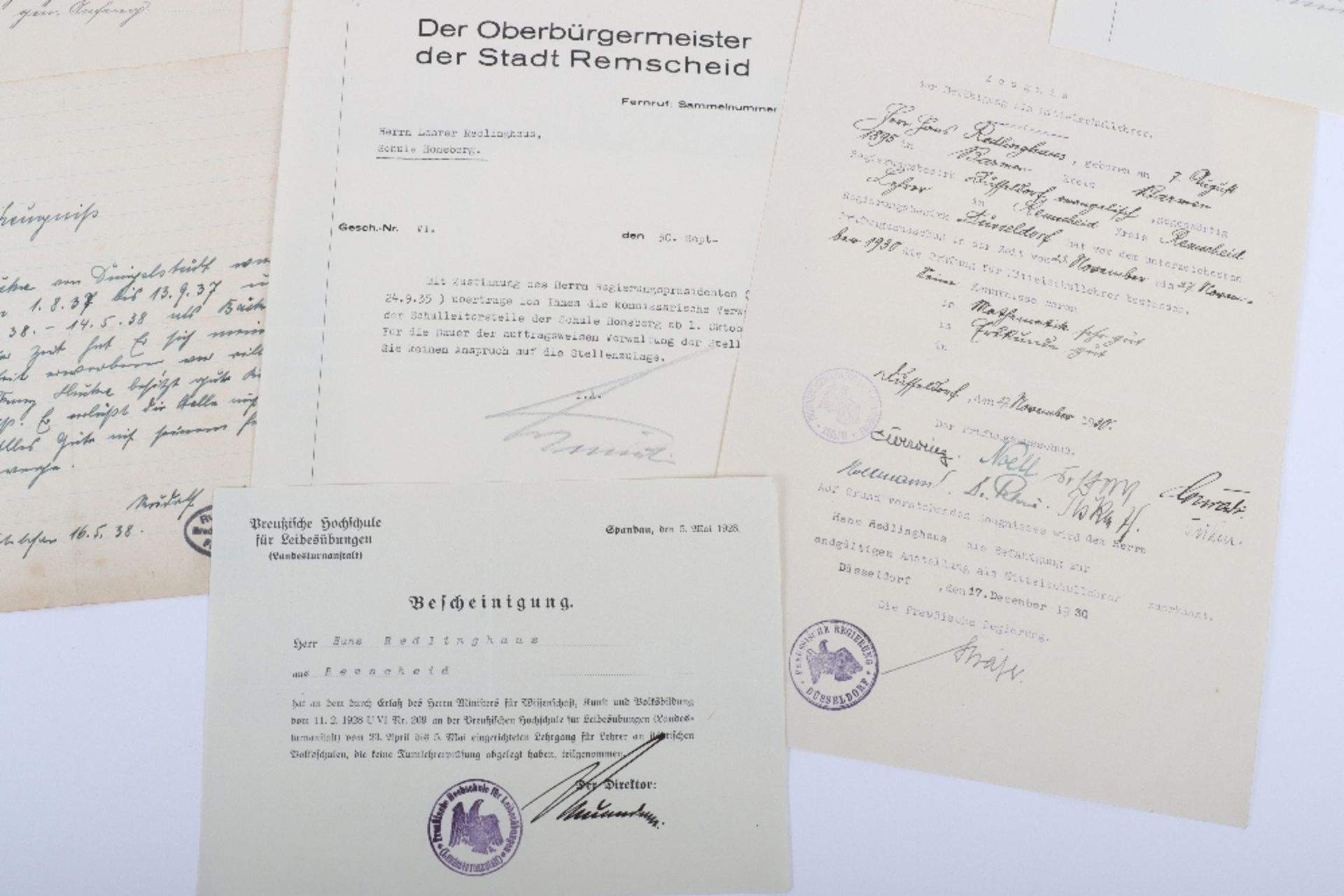 Grouping of German Military and Civilian Documents - Image 2 of 8