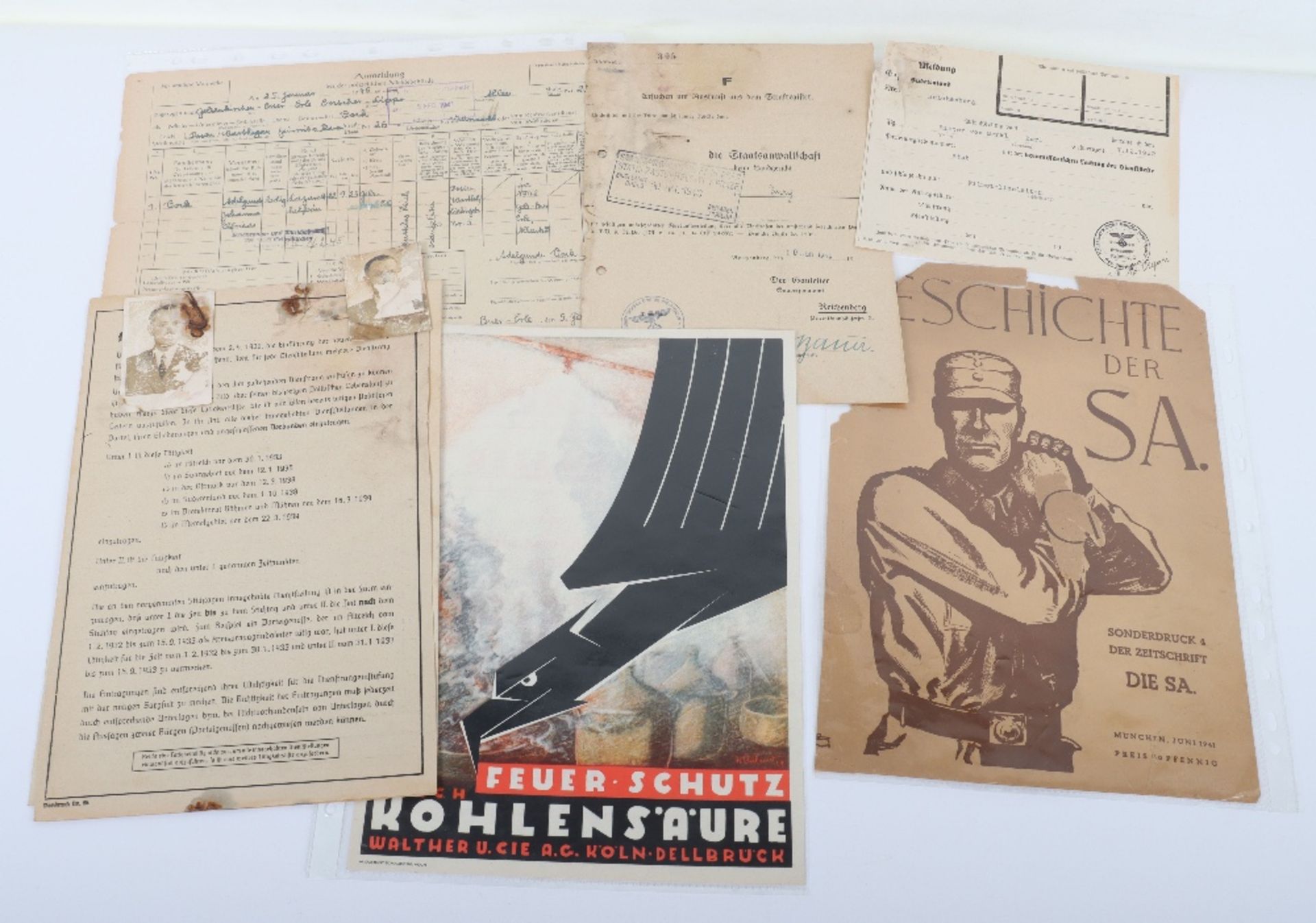 Grouping of German Military and Civilian Documents - Image 6 of 8