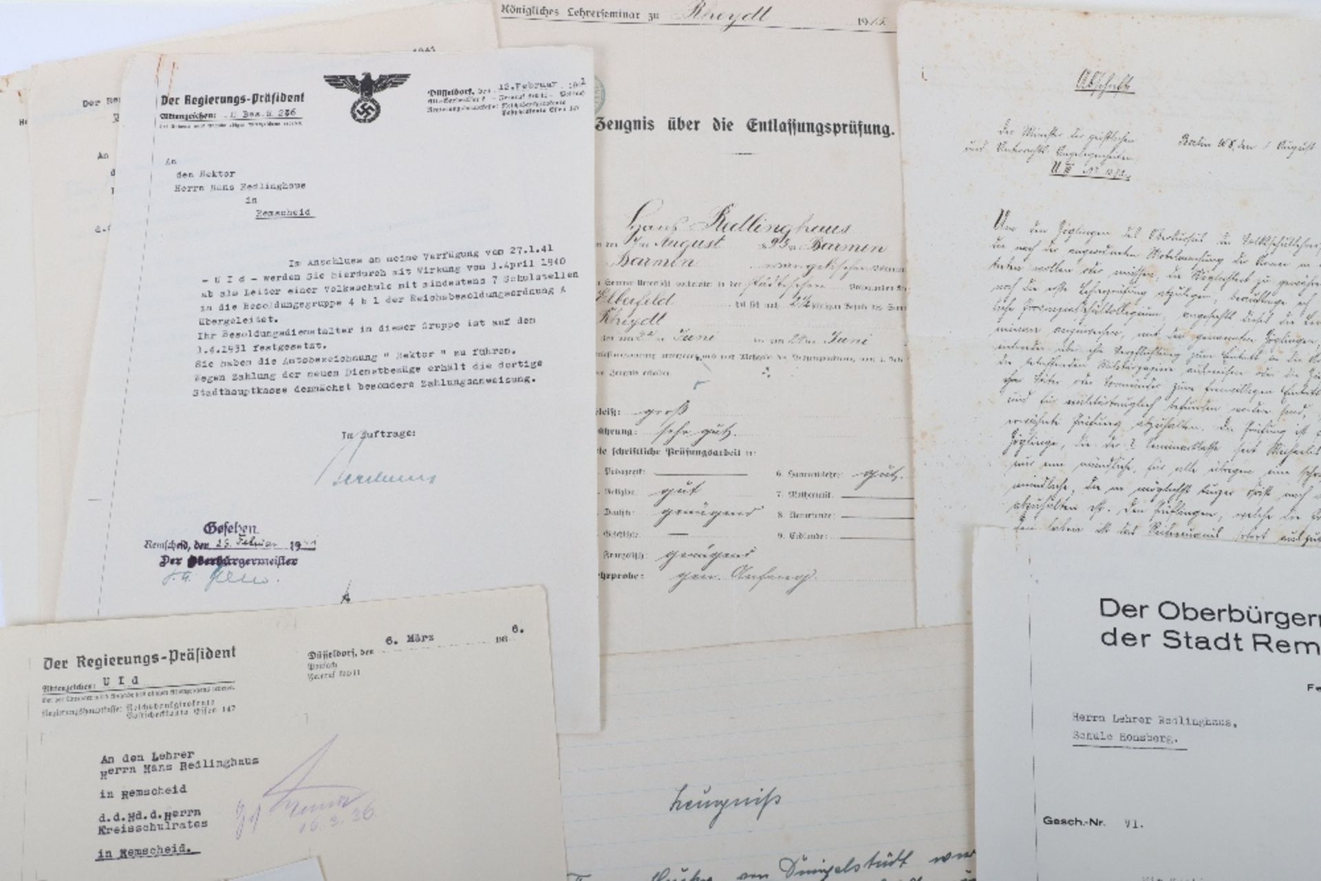 Grouping of German Military and Civilian Documents - Image 3 of 8