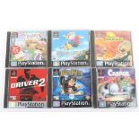 Six Sony PlayStation one games