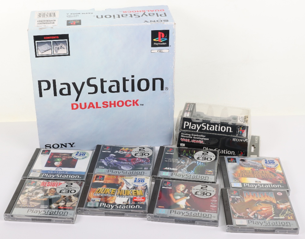 Sony PlayStation (SCPH-9002) boxed with Games