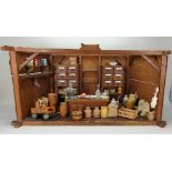 Early wooden General Store room set, German mid 19th century,