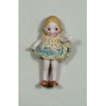 Rare Hertwig all-bisque Goldilocks, German circa 1910,