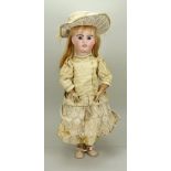 ‘Liane’ J. Verlingue bisque head doll, French circa 1915,