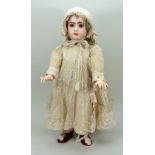 Tete Jumeau bisque head Bebe doll, size 11, French circa 1890,