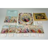 A rare printed and hand painted board game ‘Railway Travellers, A Merry Game’, published by E. & M.A