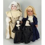 French bisque head doll in original Nuns habit, circa 1900,