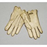 Pair of 19th century kid leather Fashion doll gloves,