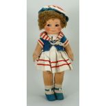 Chad Valley ‘Bambino’ cloth doll, English 1920s,
