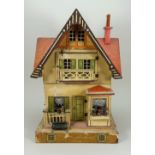 A Moritz Gottschalk red roof dolls houses and contents, German 1920s,