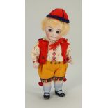 Miniature Kestner 292 ‘googly’ doll, all original, German circa 1910,