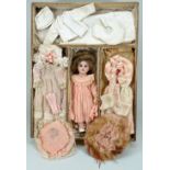 ‘Trousseau de mon Bebe’ DEP 1907 bisque head doll in original presentation box, German for the Fren