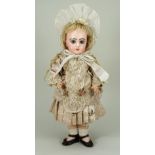 Tete Jumeau bisque head Bebe doll, size 6, French circa 1885,