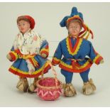 Pair of dolls in Traditional Regional Costume, probably 1950s,