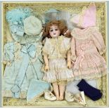 S.F.B.J bisque head doll in original presentation box, French circa 1905,