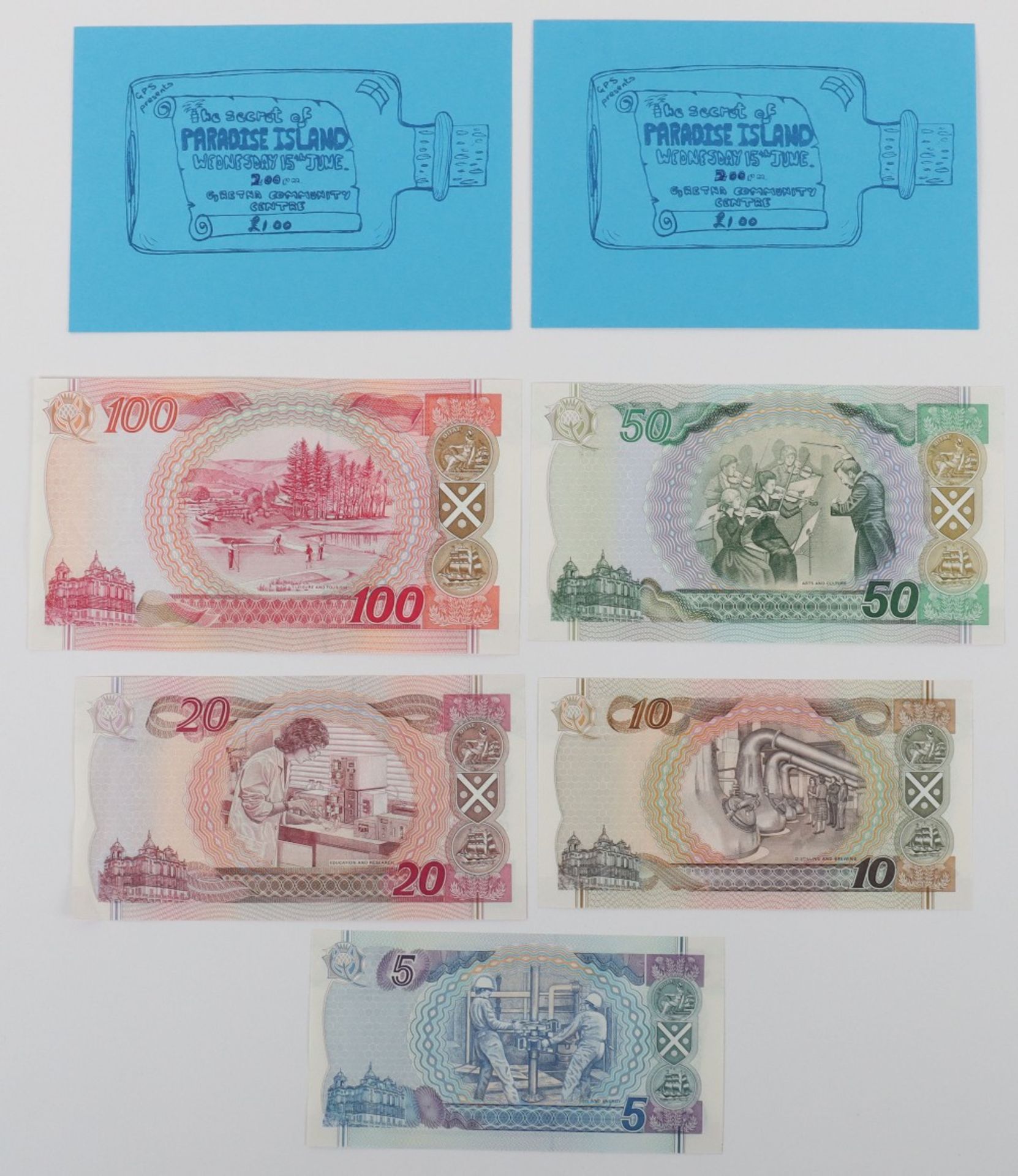 Bank of Scotland, 100 Pound banknote (AA017360), 50 Pound (AA086010) - Image 2 of 2