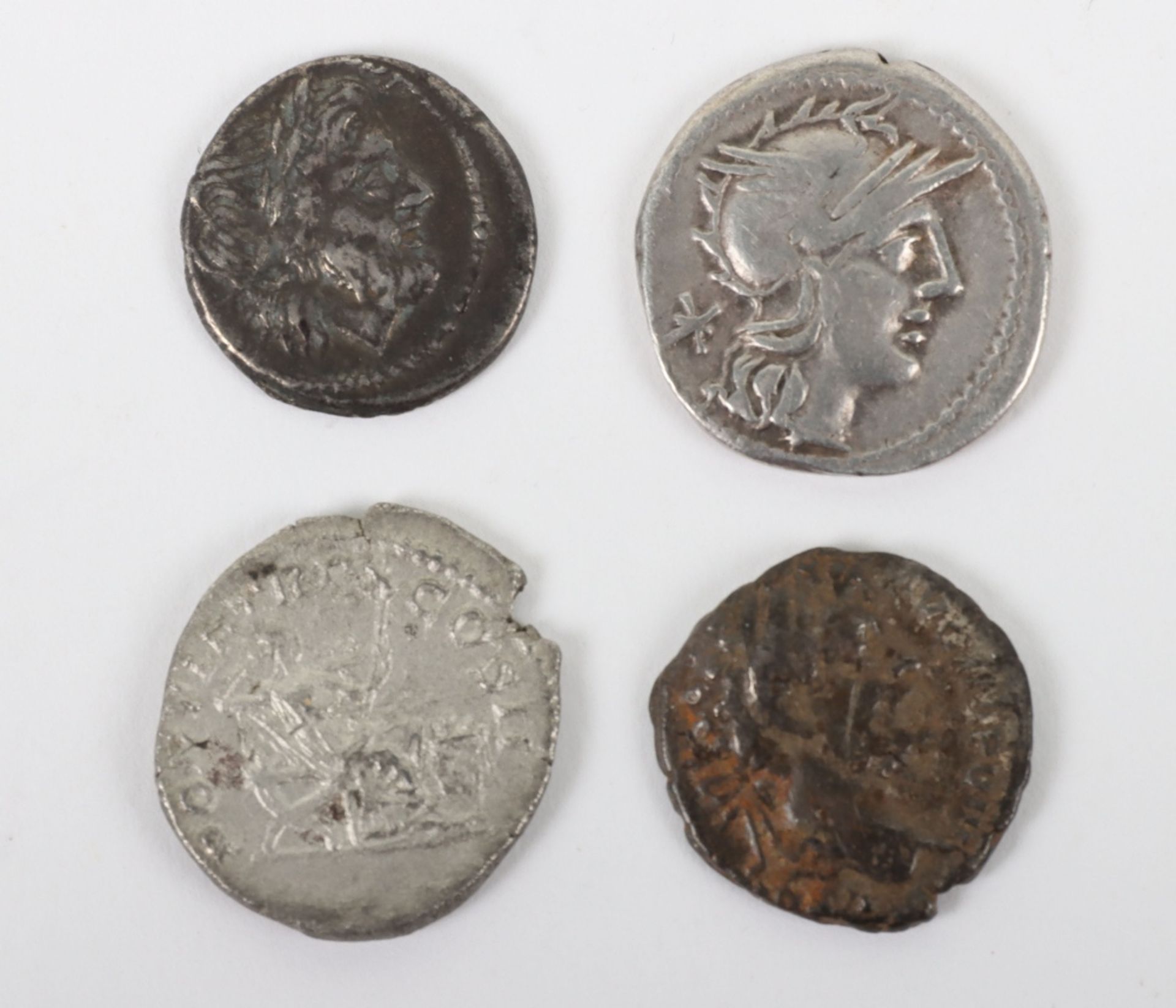 Four Roman denarius