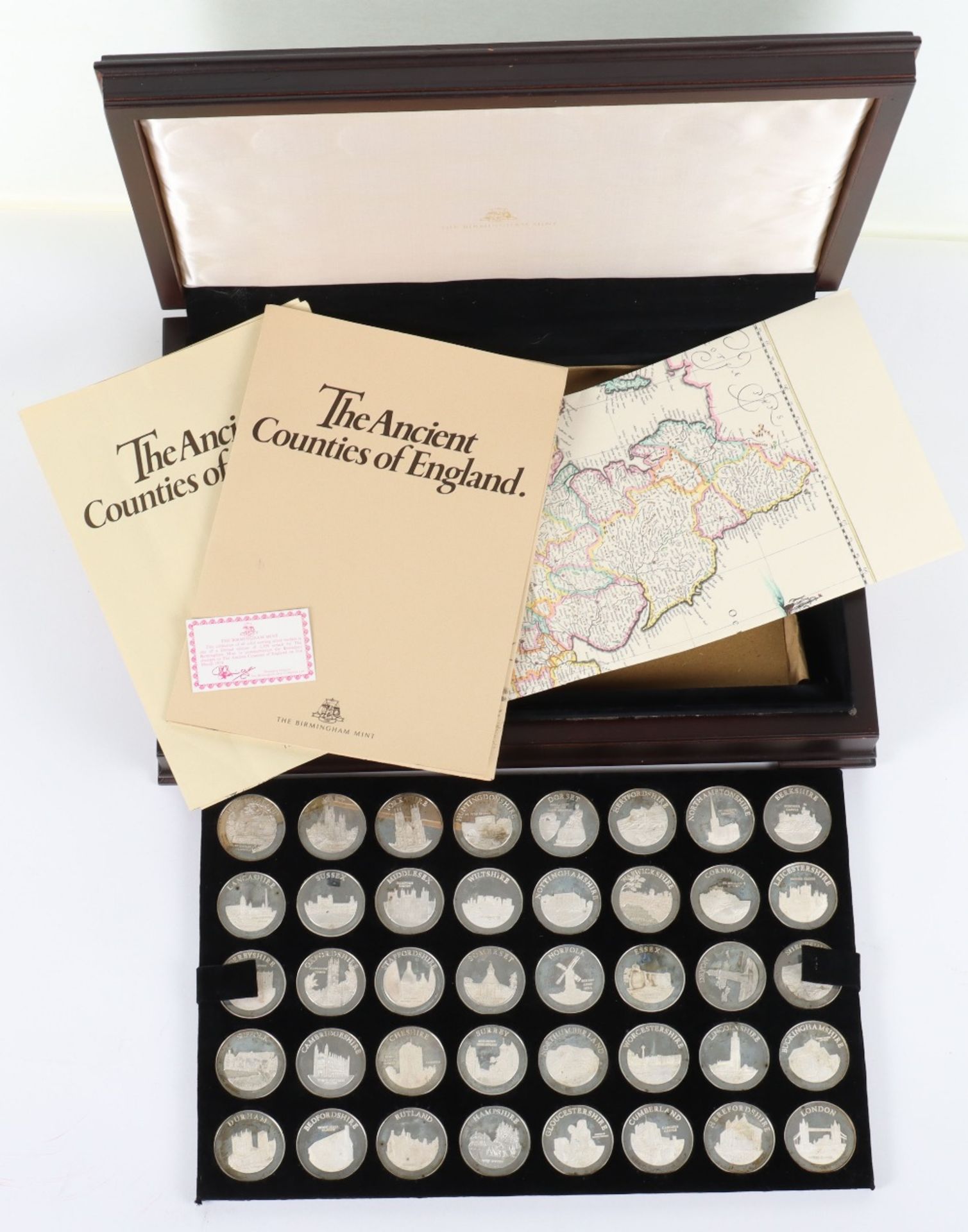 A set of forty silver medallions, The Ancient Counties of England - Image 4 of 4