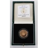 Elizabeth II (1952-), Decimal Issues, Proof Two Pounds, 1994, Mule in gold