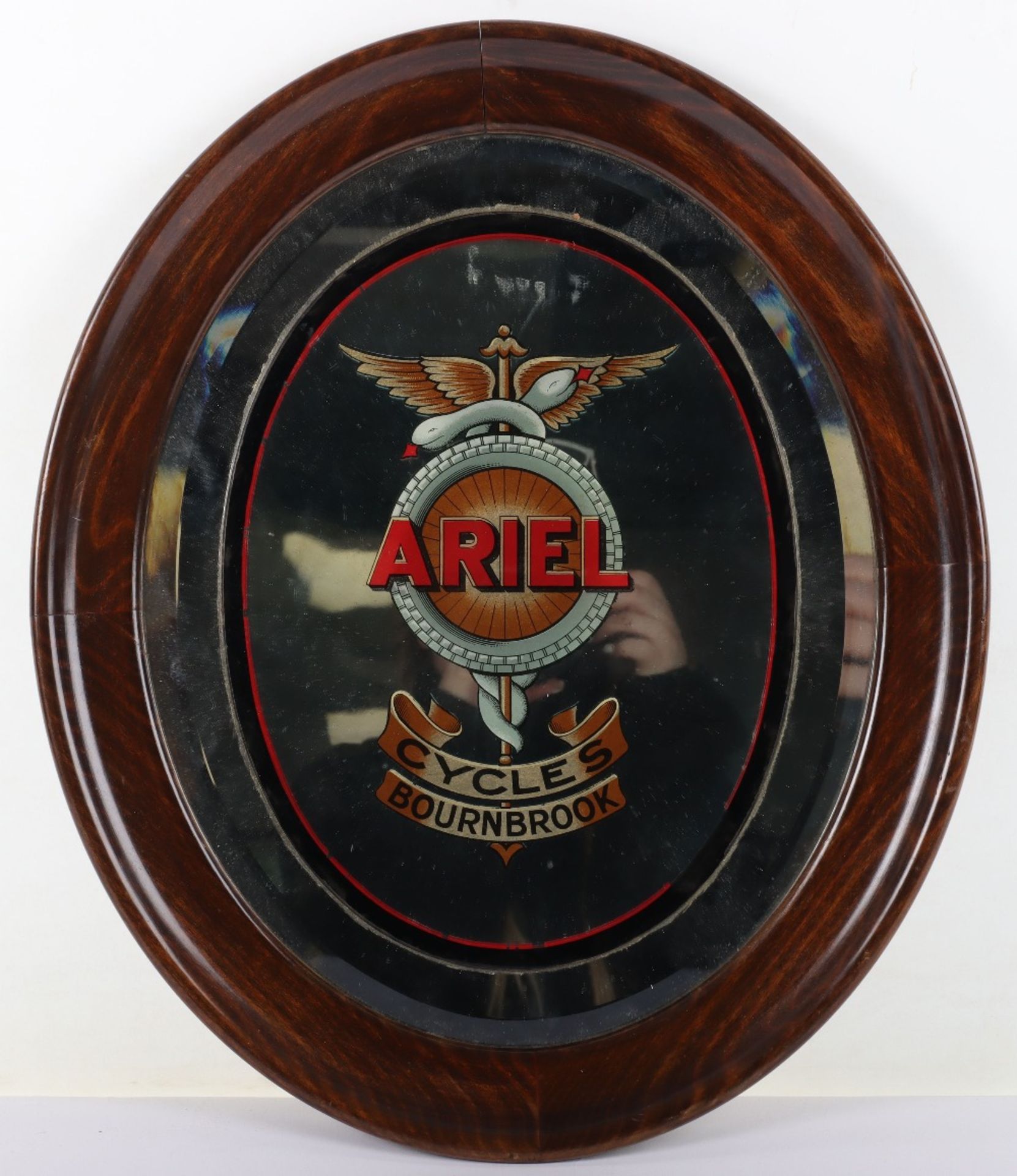 An Ariel Cycles Bournbrook oval advertising mirror - Image 2 of 5