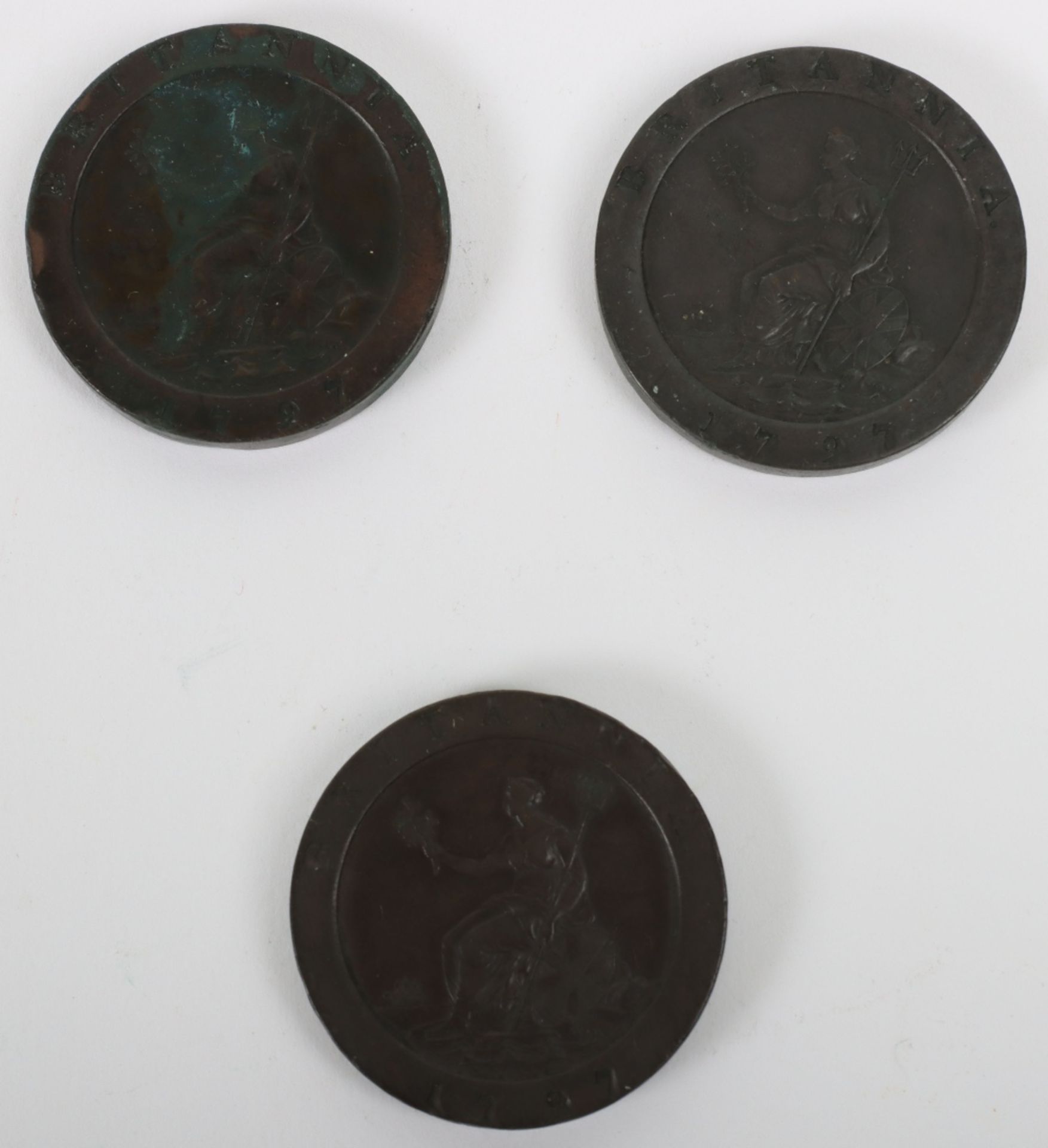 Three George III (1760-1820), Twopence, 1797 - Image 2 of 2