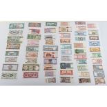 Various banknotes, Iran, India, Afghanistan, Vietnam, Cambodia, Myanmar