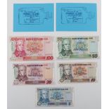 Bank of Scotland, 100 Pound banknote (AA017360), 50 Pound (AA086010)