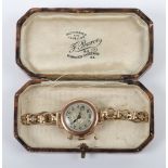 A 9ct gold ladies wristwatch