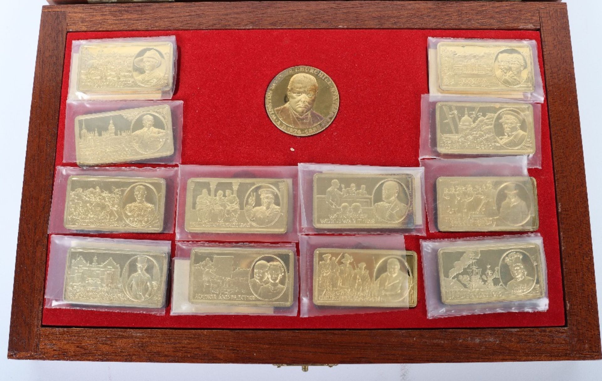 A set of twelve silver gilt medallions, Centenary of Sir Winston Churchill - Image 5 of 6