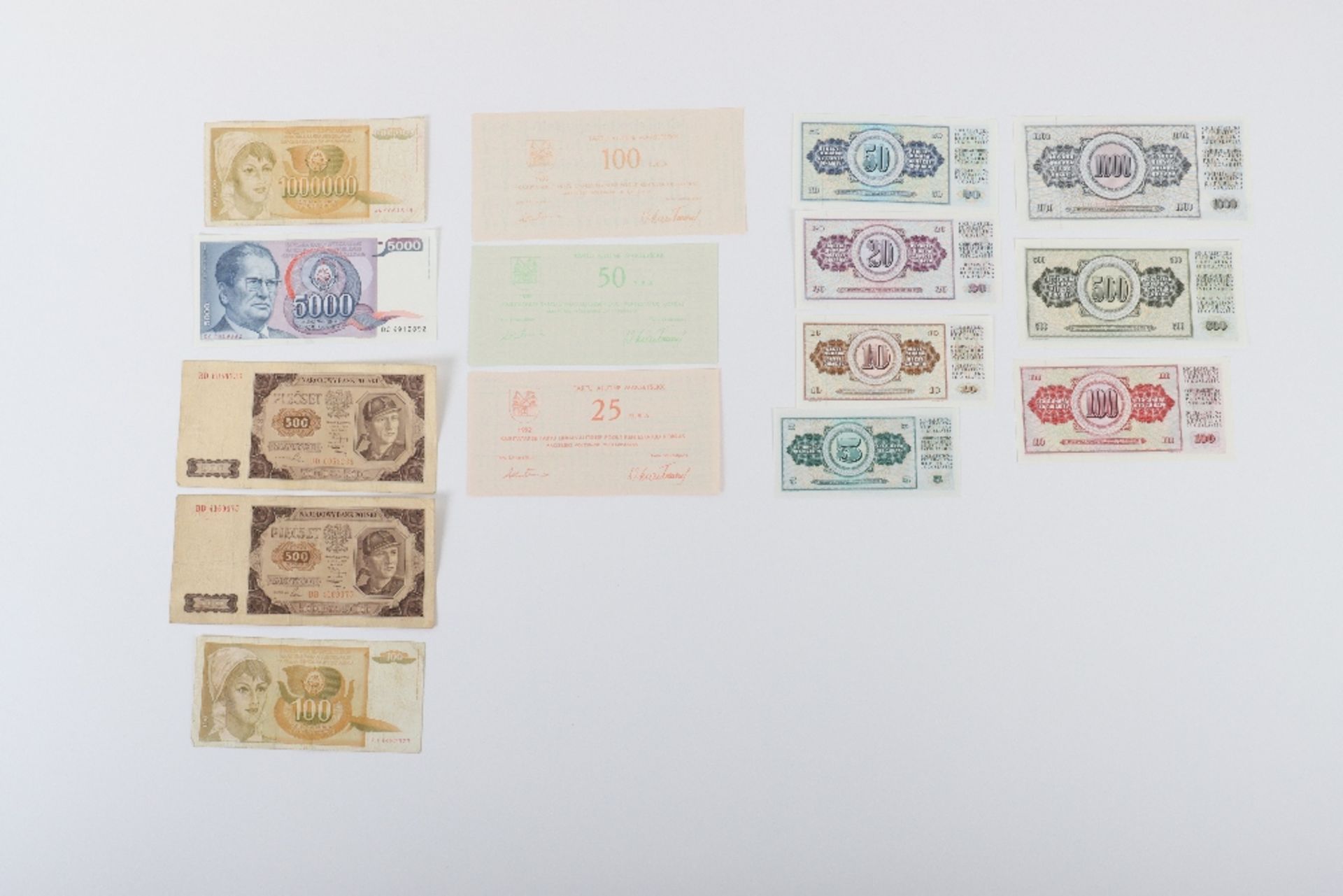 Yogoslavia Banknotes, 5000 1000, 500, 100, 50, 20, 10, 5 - Image 2 of 3