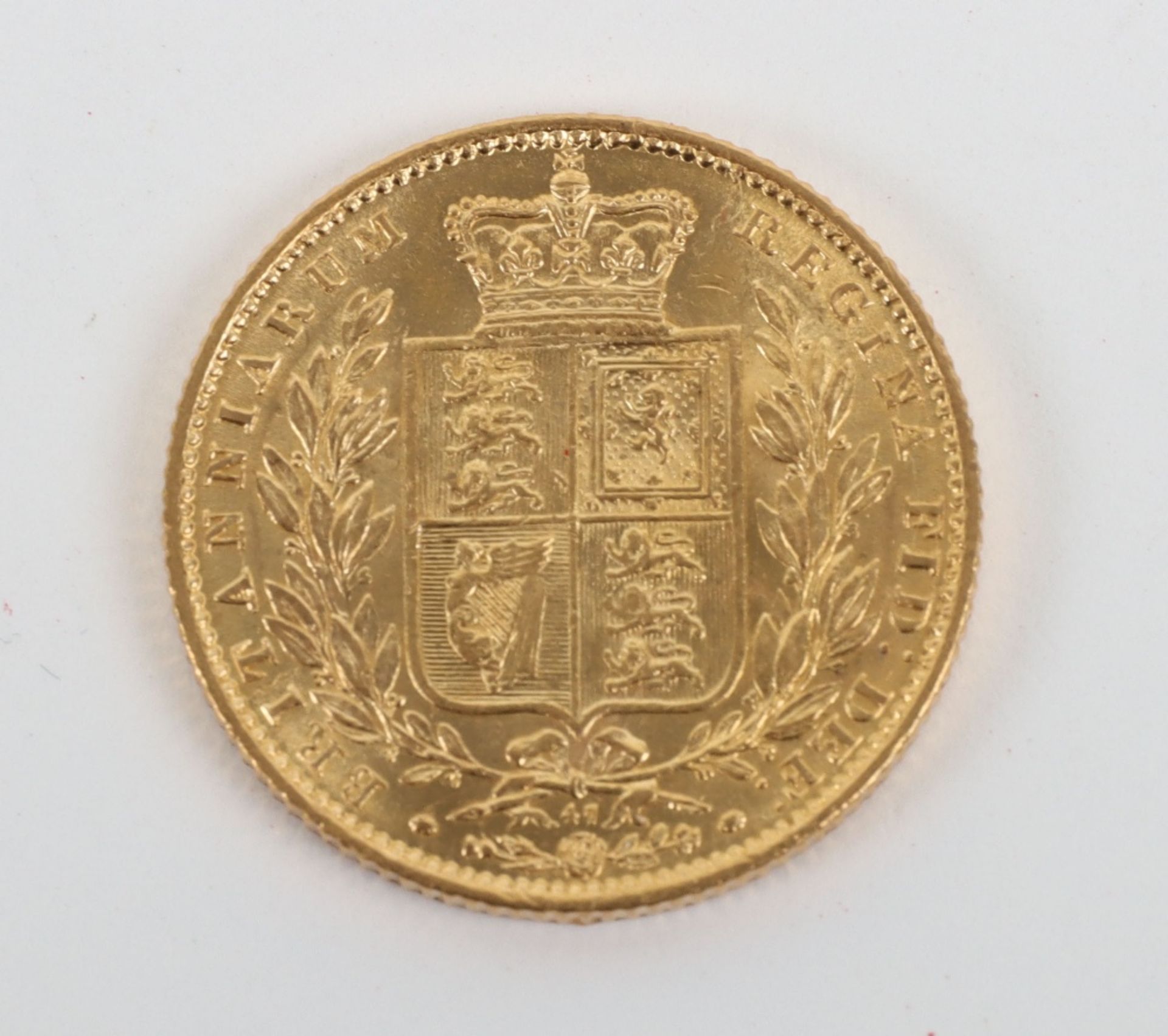 Victoria 1869 Shieldback Sovereign, die 47 - Image 2 of 2