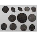 A good selection of Elizabeth I coinage, including 1572 Sixpence, 1573 and 1578 Threepence
