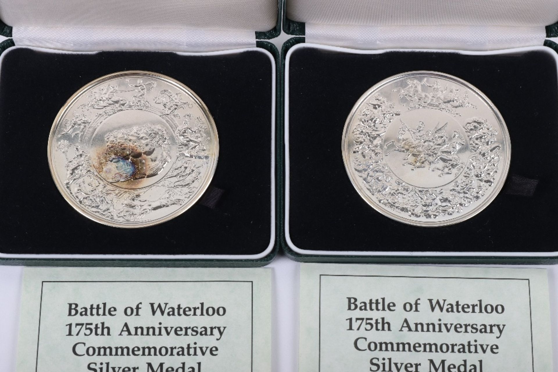 Two Battle of Waterloo 1990 Commemorative Silver medals - Image 4 of 4