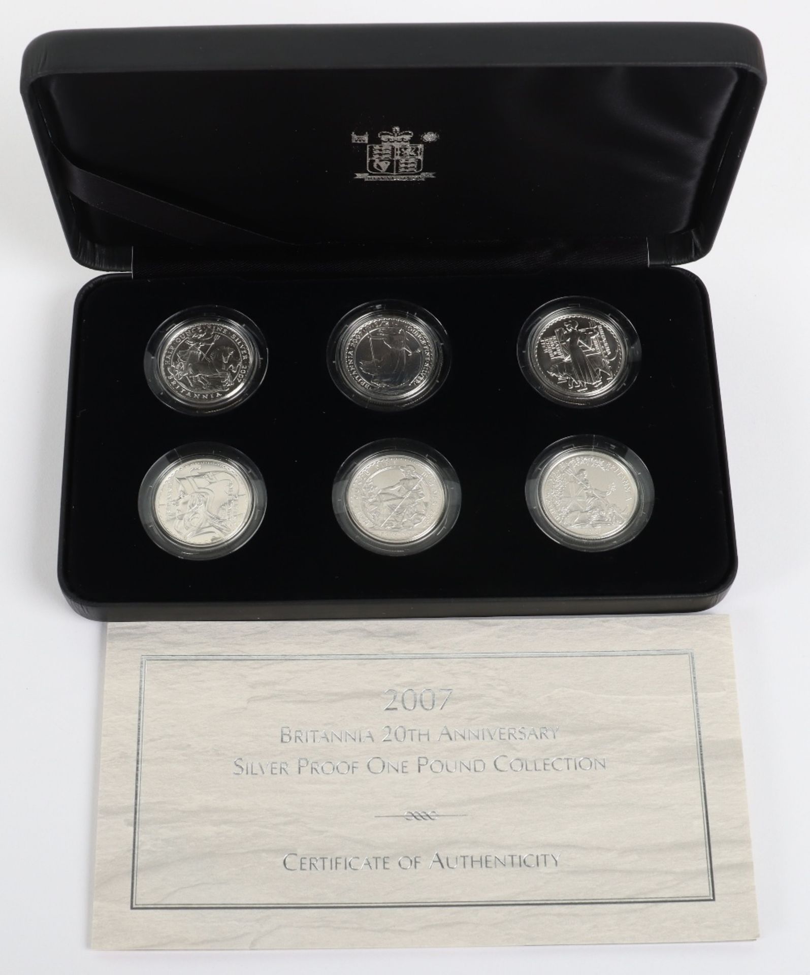 2007 Brtiannia 20th Anniversary Silver Proof One Pound Collection - Image 3 of 3