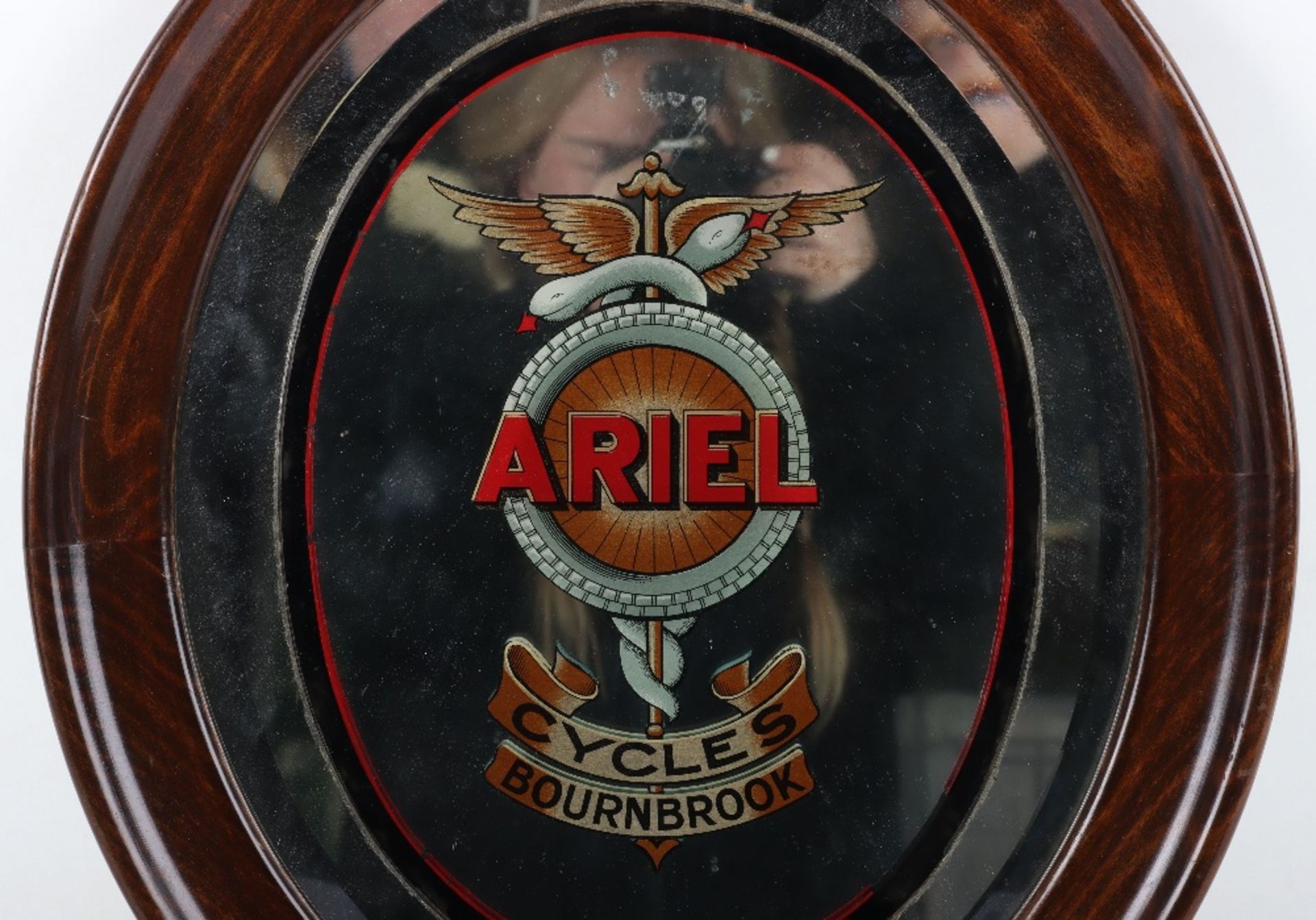 An Ariel Cycles Bournbrook oval advertising mirror - Image 4 of 5