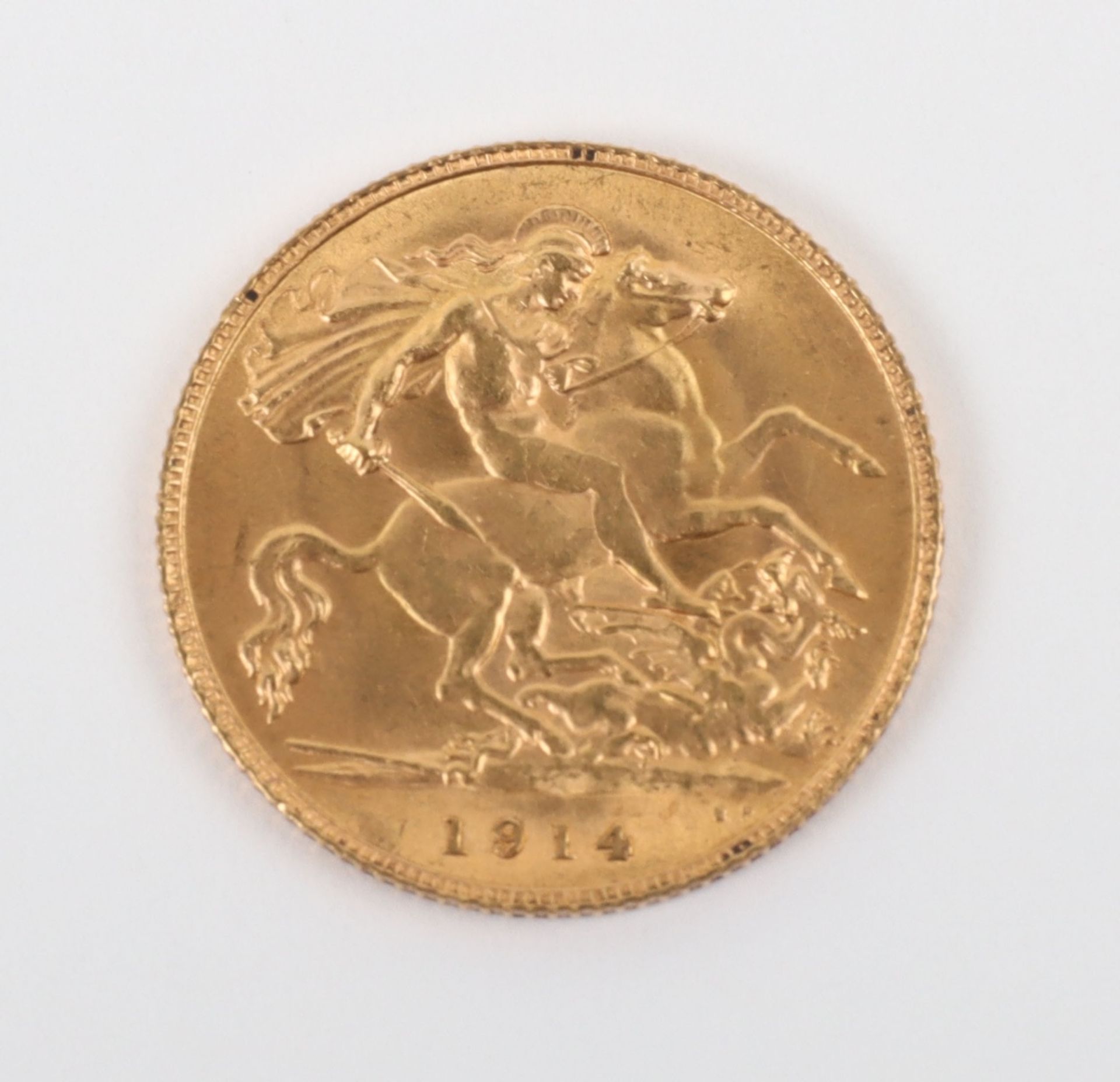 George V (1910-1936), Half Sovereign, 1914 - Bild 2 aus 2