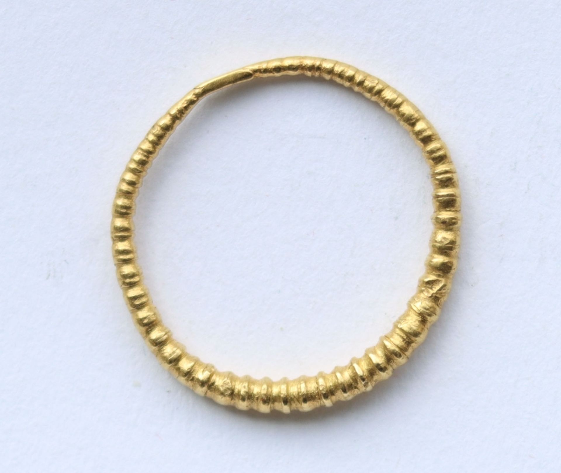 An Anglo-Saxon or Viking gold finger ring, 10th-11th Century