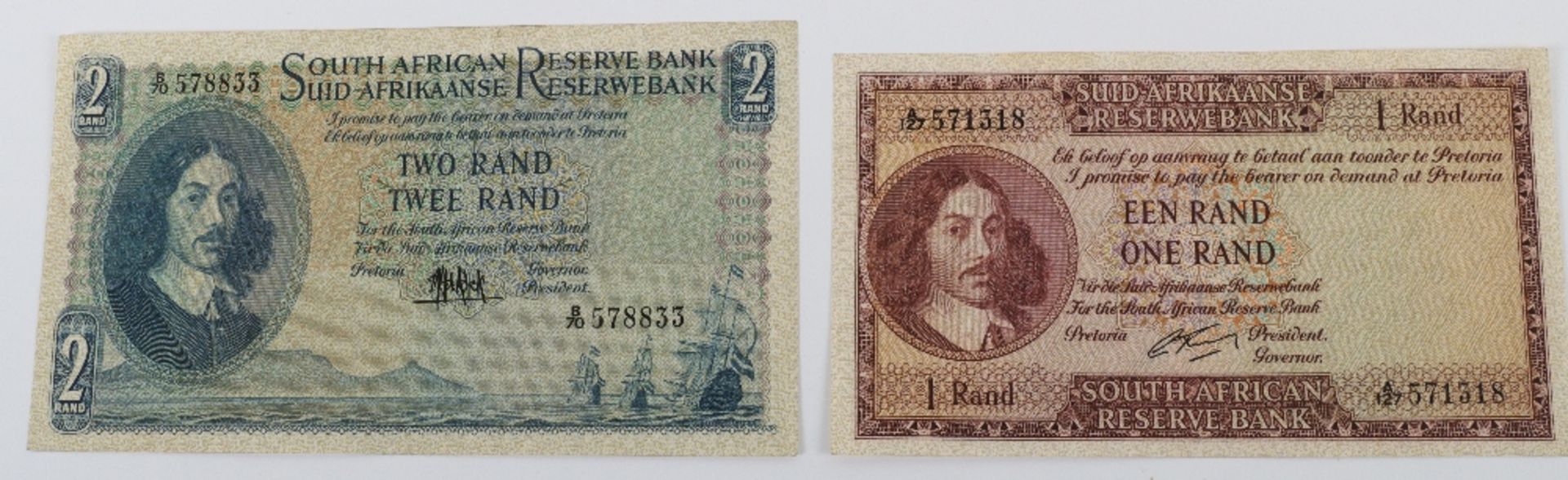 South Africa, ‘Bilingual’ Rands, 1961, One and Two Rand