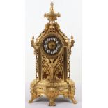 A good and large French ormolu mantle clock, movement stamped EB