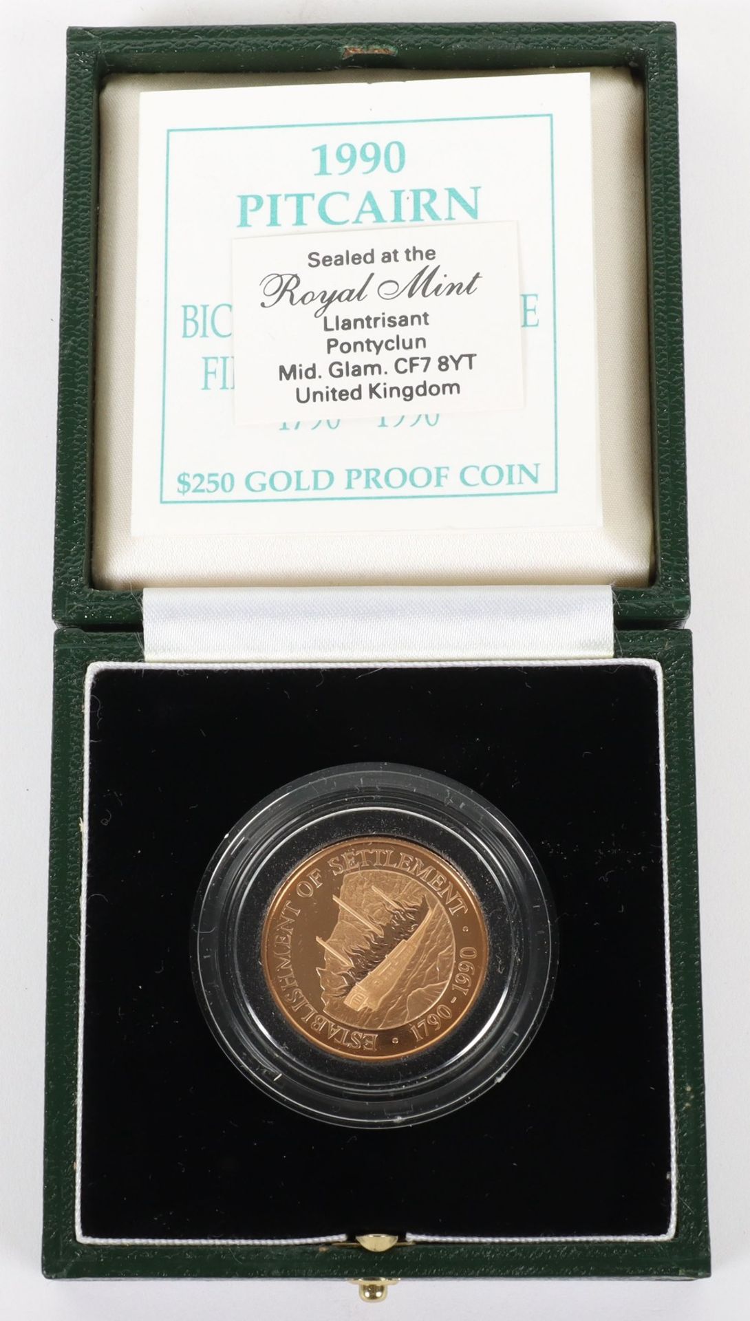 1990 Pitcairn Islands gold proof $250