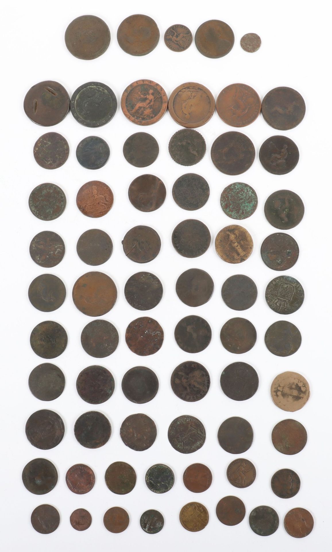 Selection of GB 17th, 18th and 19th century copper coins - Image 2 of 2