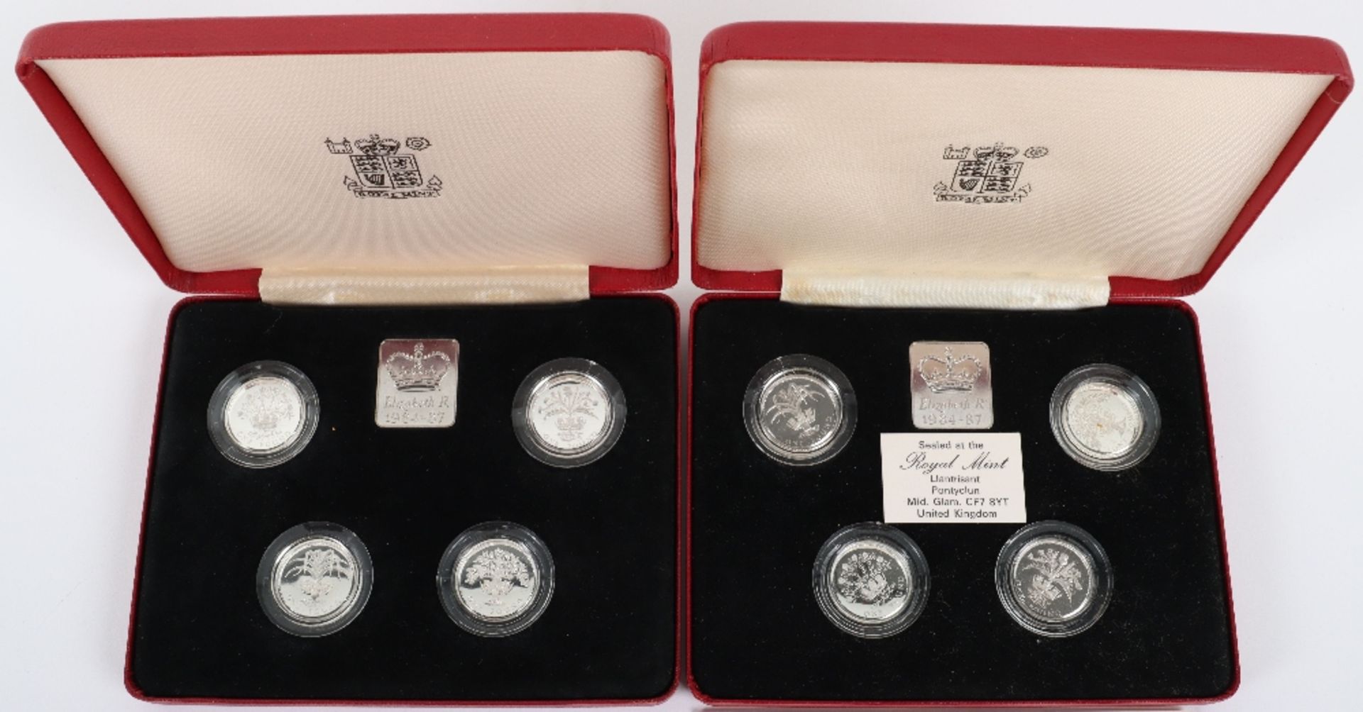 Two 1984-1987 Silver Proof One Pound Collection - Image 2 of 3