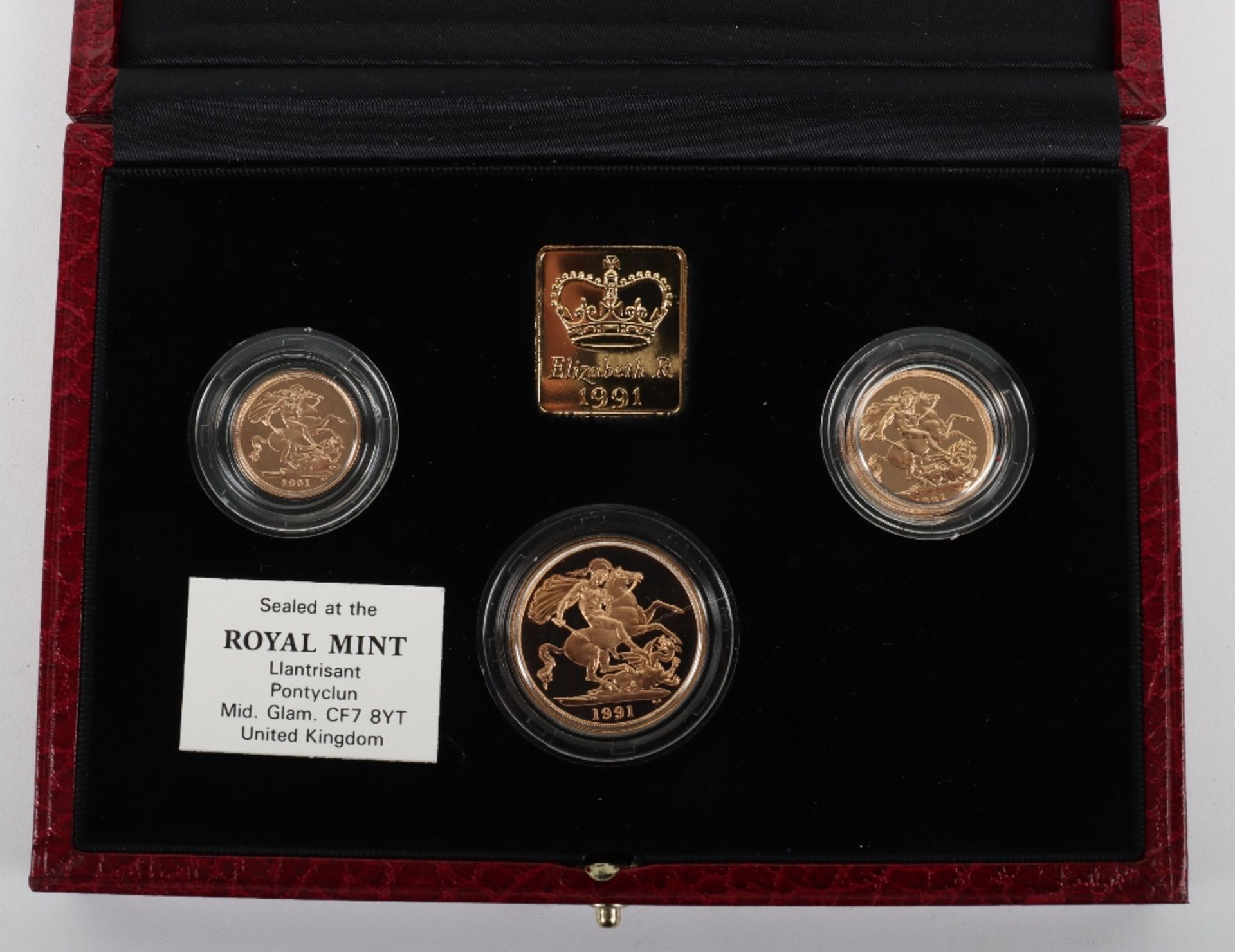 1991 Gold Proof Sovereign Three Coin Set - Image 3 of 4