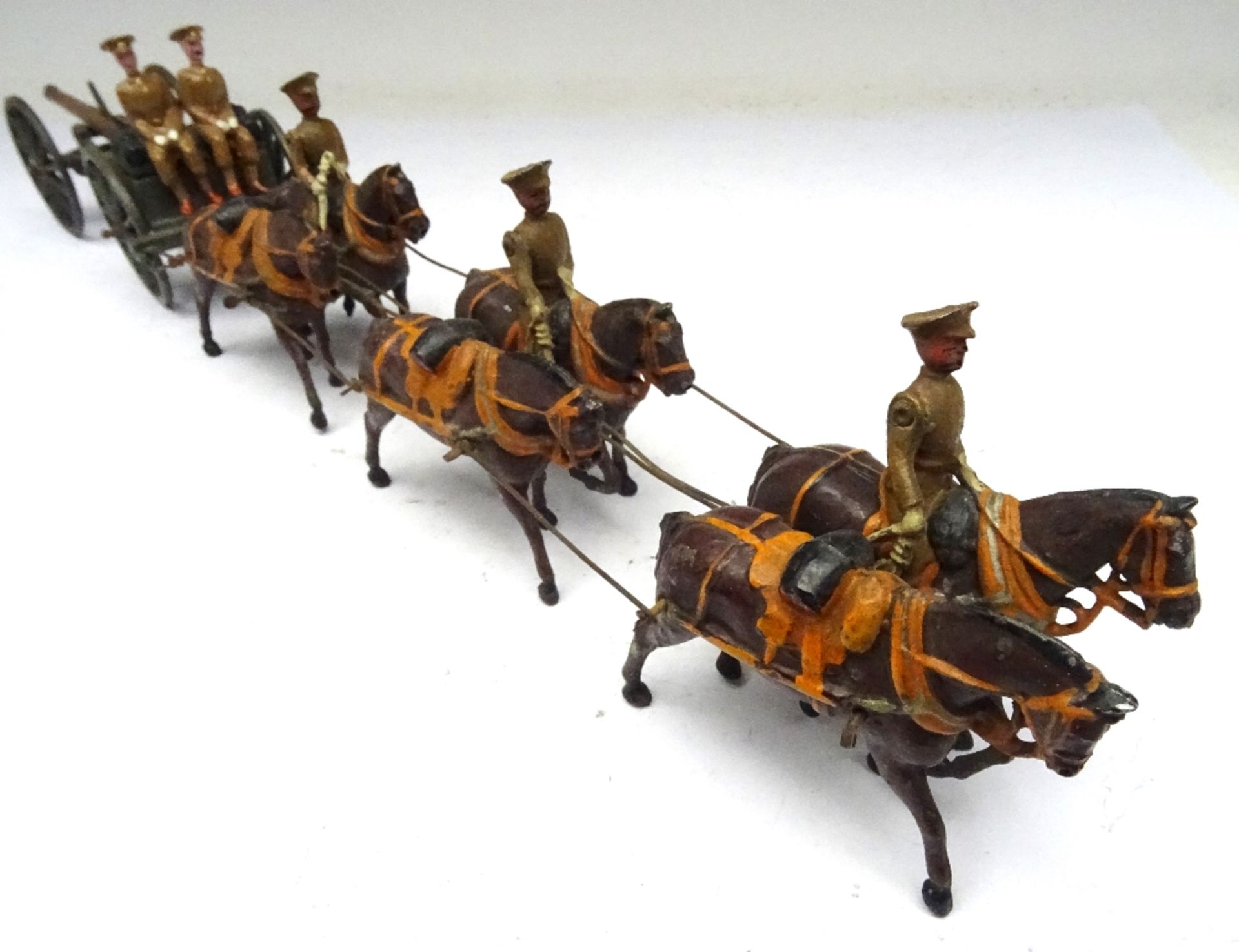 Britains set 144A, Royal Field Artillery in service dress - Image 2 of 5