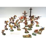 David Hawkins Collection Elastolin 70mm scale North American Indians on foot