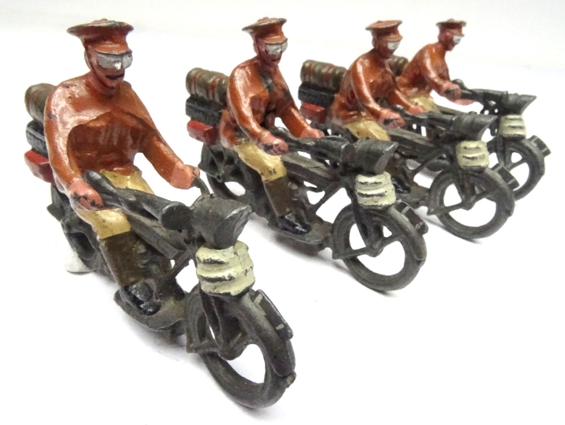 Britains set 200, Dispatch Riders on Motorcycles - Image 5 of 5